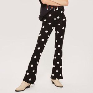 TOPSHOP polka dot flare trouser